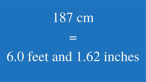 187 cm in inches and feet|Convert 187 Centimeters to Feet